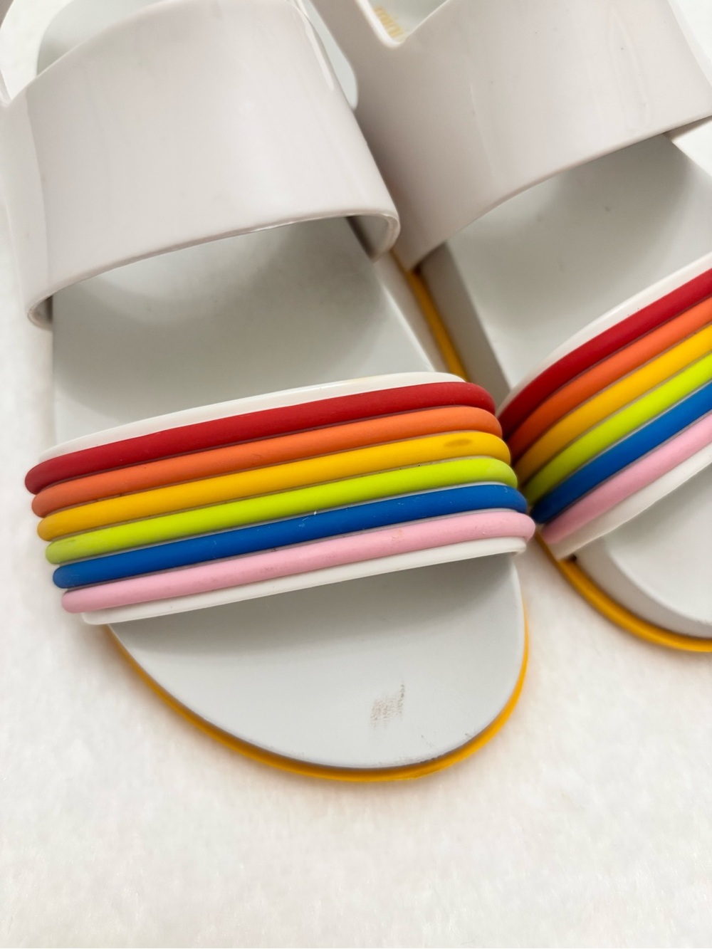 Mini Melissa Mel Cosmic Rainbow Strap Buckle Jelly Beach Sandal Girls Size 2Y - Picture 4 of 9